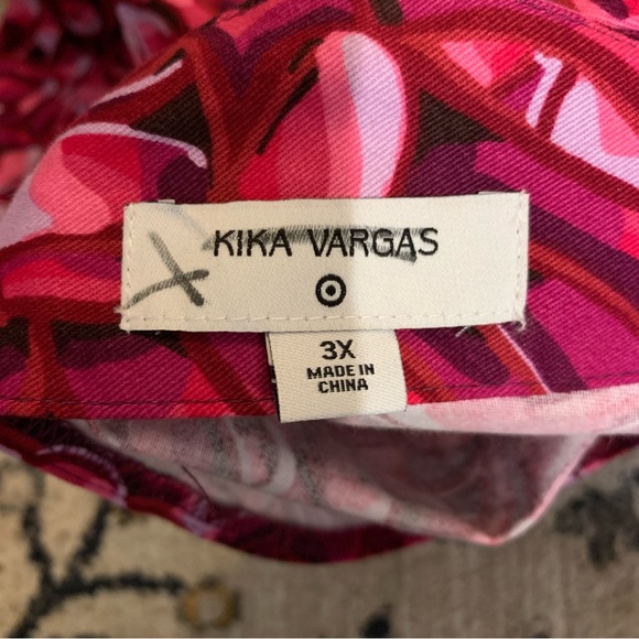 Kika Vargas Plus Size Target collaboration Long sleeve Blouse Women’s 3X - Picture 7 of 8